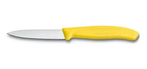 Cuchillo Verdura Swiss Classic Mondador Color Amarillo. Hoja 8 Cm. Victorinox-3