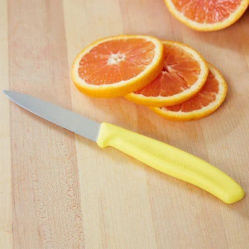 Cuchillo Verdura Swiss Classic Mondador Color Amarillo. Hoja 8 Cm. Victorinox-4