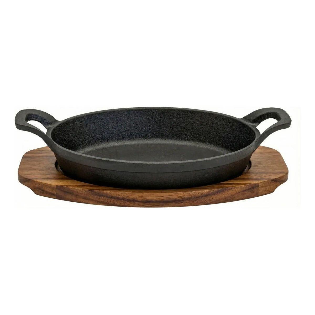 Fuente 2 Asas Fierro Fundido 22x16 Cms Preparaciones Gourmet Negro-0