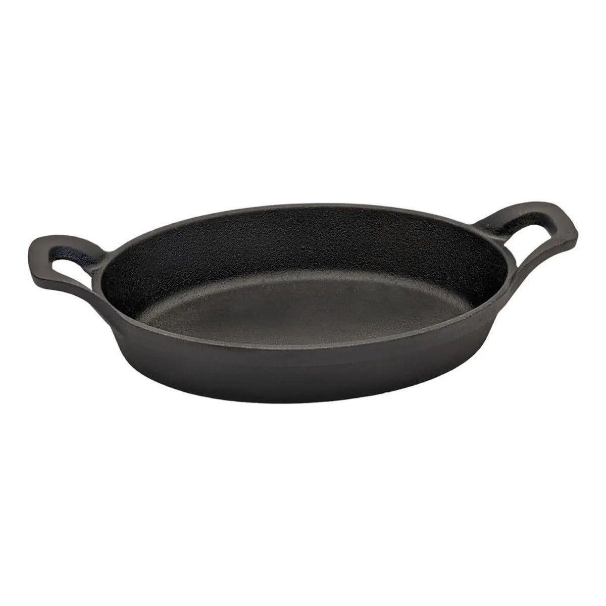 Fuente 2 Asas Fierro Fundido 22x16 Cms Preparaciones Gourmet Negro-1