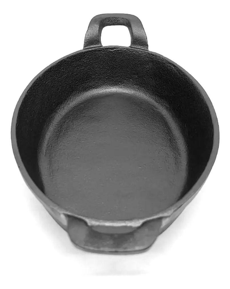 Fuente 2 Asas Fierro Fundido 22x16 Cms Preparaciones Gourmet Negro-2