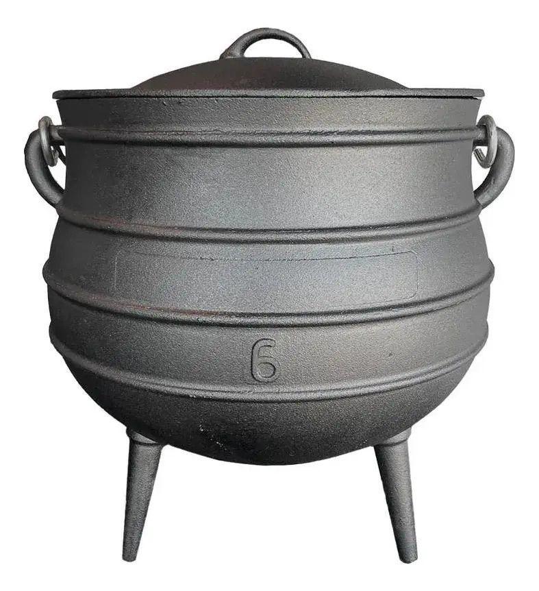 Olla De Fierro Fundido #5 - 15 Litros Casa Y Quincho Olleta Negro-0