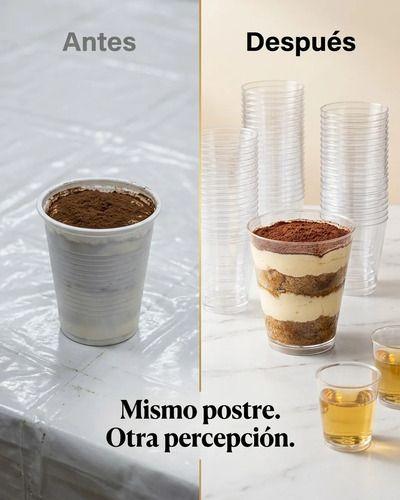 50 Vasos Plastico Cristal 90ml Postre Degustación Y Shots Transparente-2