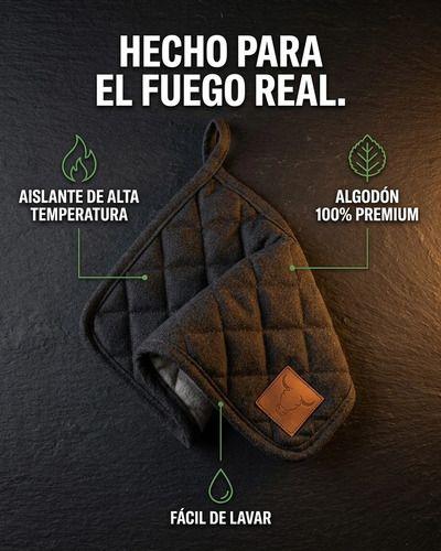 Paño Cocina Aislantes Wayu Asado Bbq Alta Temperatura Azul Rayas-2