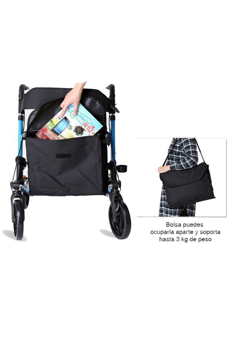 Burrito Andador con ruedas y asiento Ortopédico plegable-4