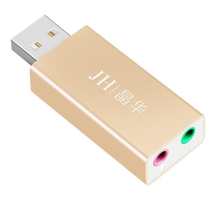 Tarjeta De Sonido USB a 3.5 mm micrófono audífono JH-0