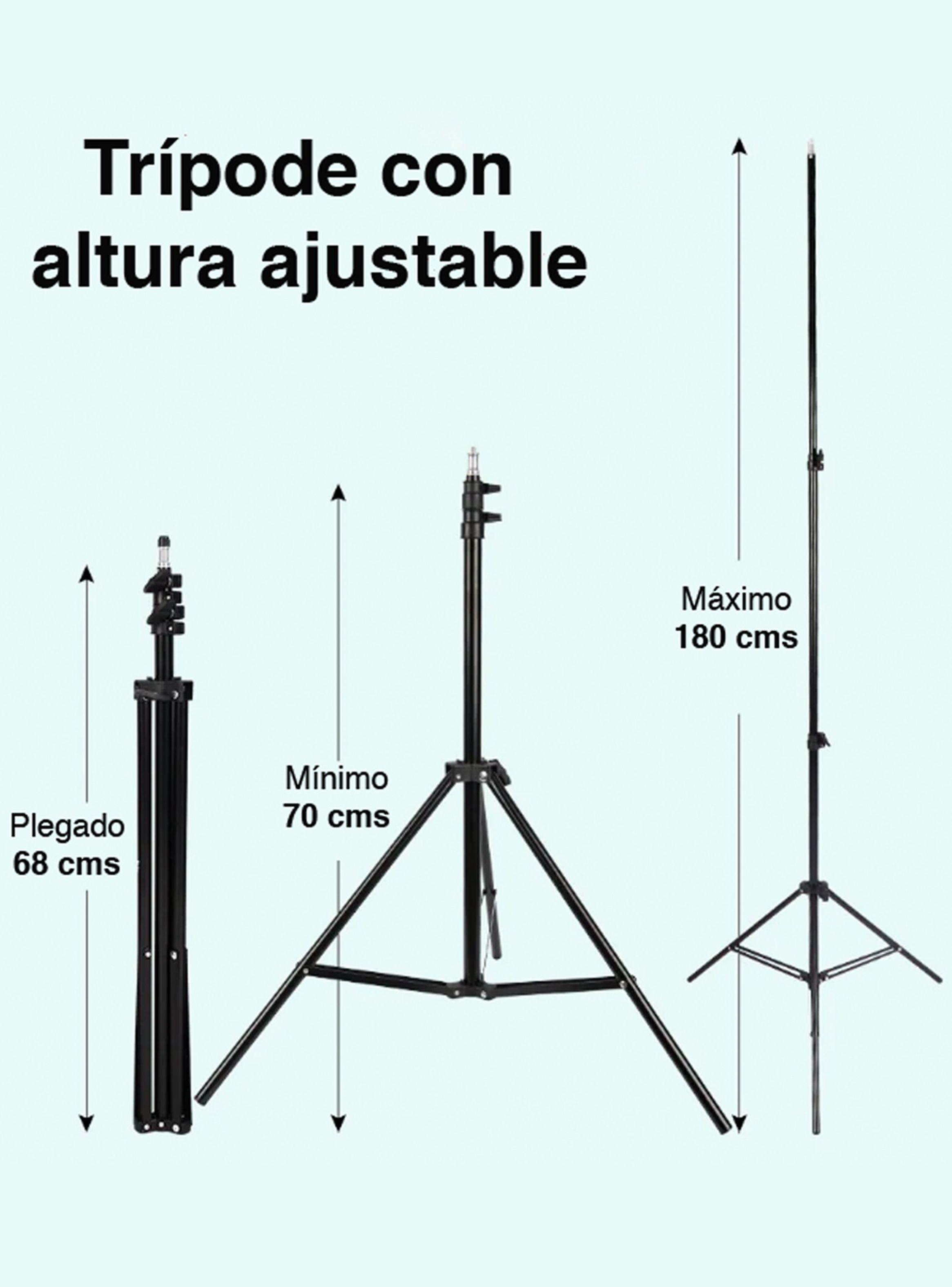 Trípode celular altura ajustable hasta 180 cms	-3