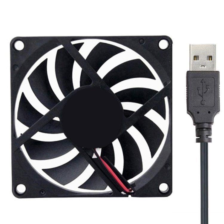 Ventilador USB cuadrado base 5V enfriadora 8 x 8 cms-0