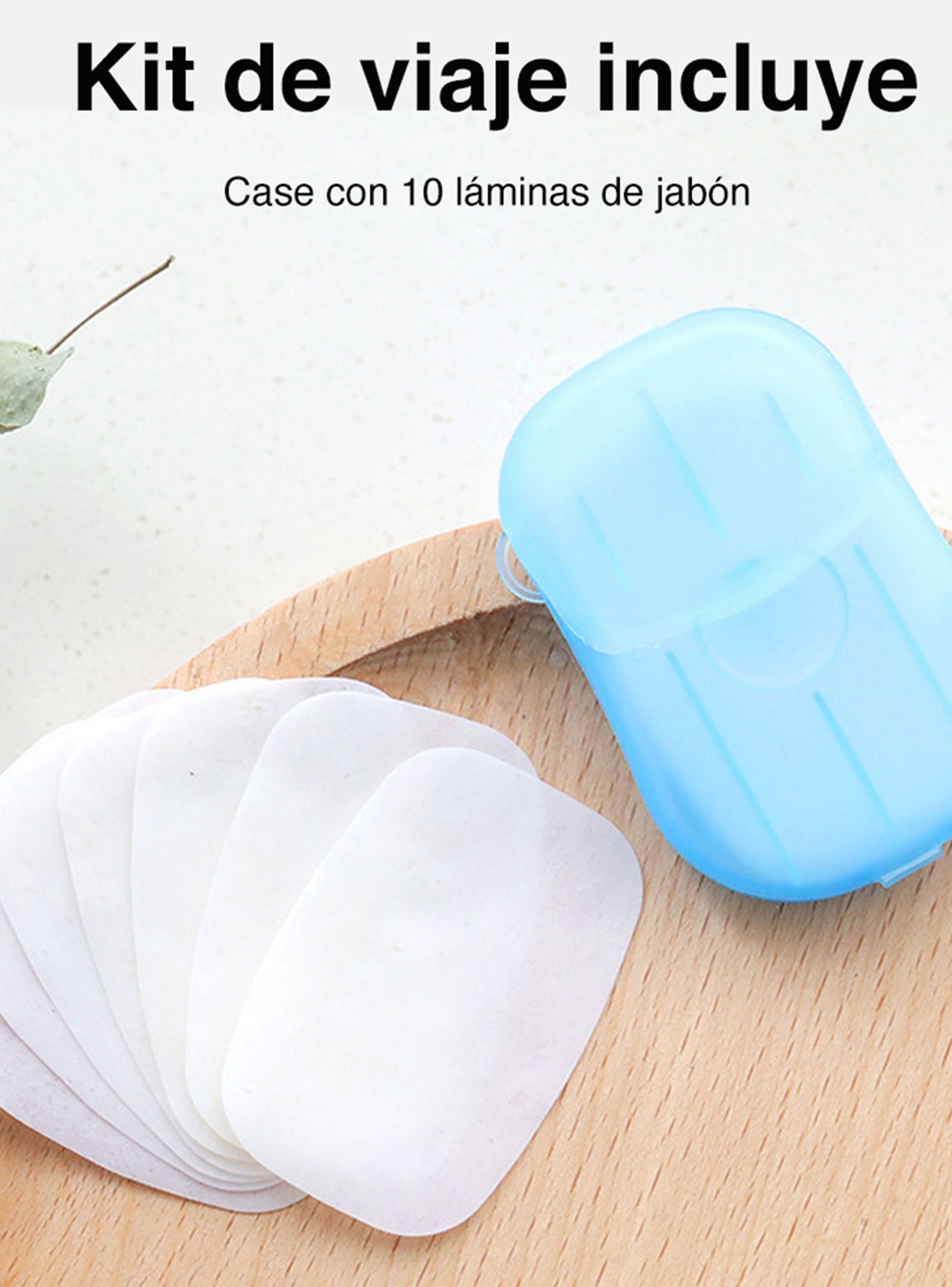 Kit de viaje botellas perfume toalla cepillo espejo jabón-6