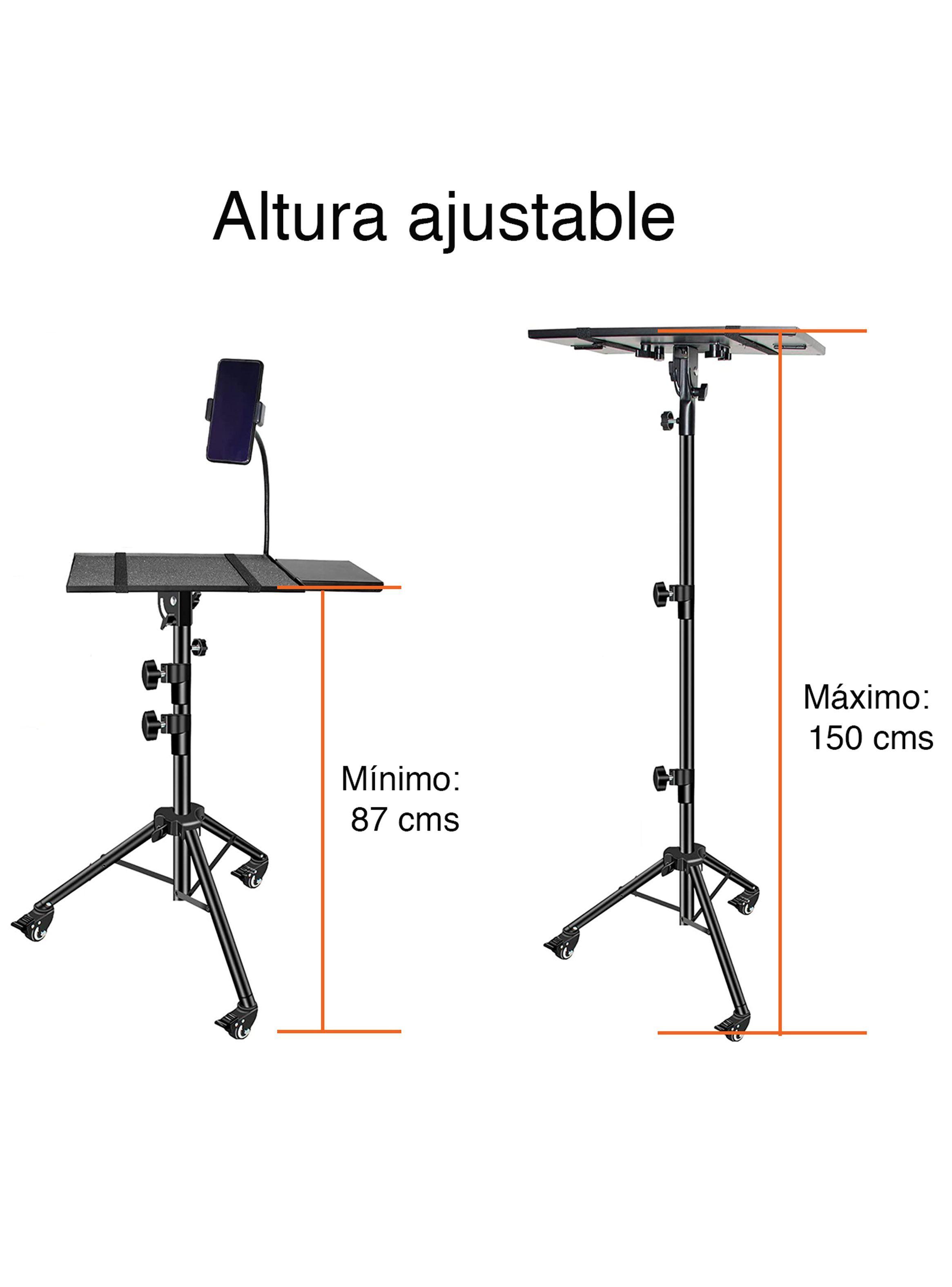 Atril Notebook y proyector con ruedas ajustable -2