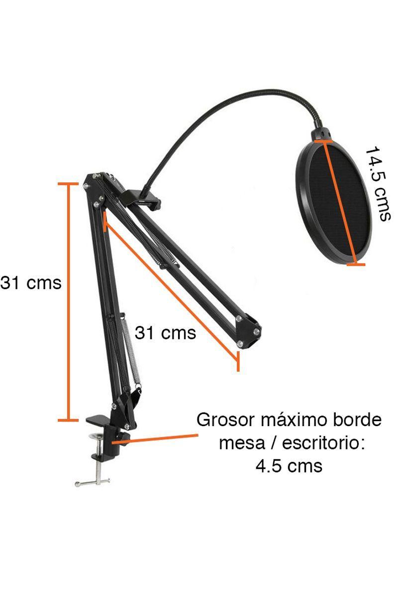 Kit Micrófono condensador USB con atril y antipop NW-800KU-5