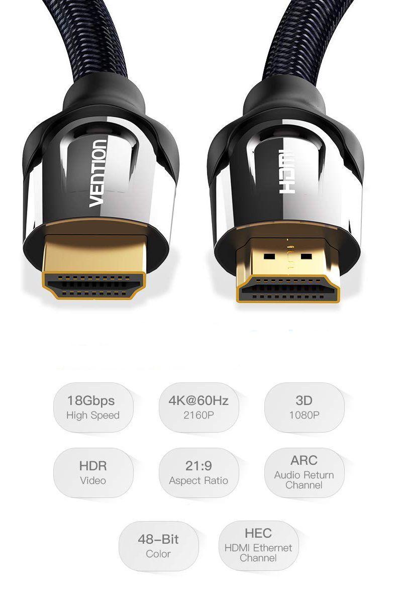 Cable HDMI 2.0 4K 1 metro 60 frames Vention-2