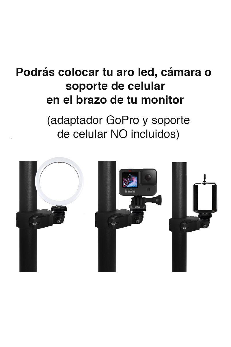 Abrazadera montaje celular GoPro atril brazo Monitor	-3
