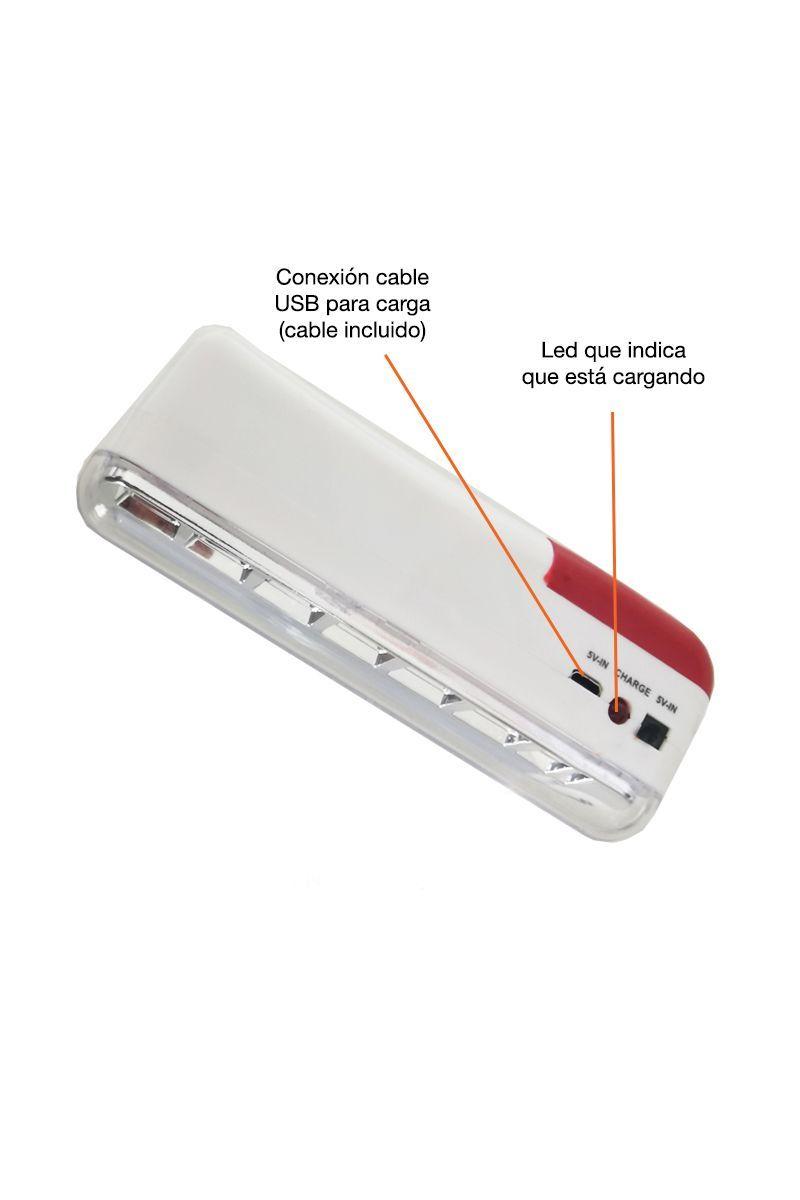 Foco led recargable luz emergencia 14 leds MS-2600-3