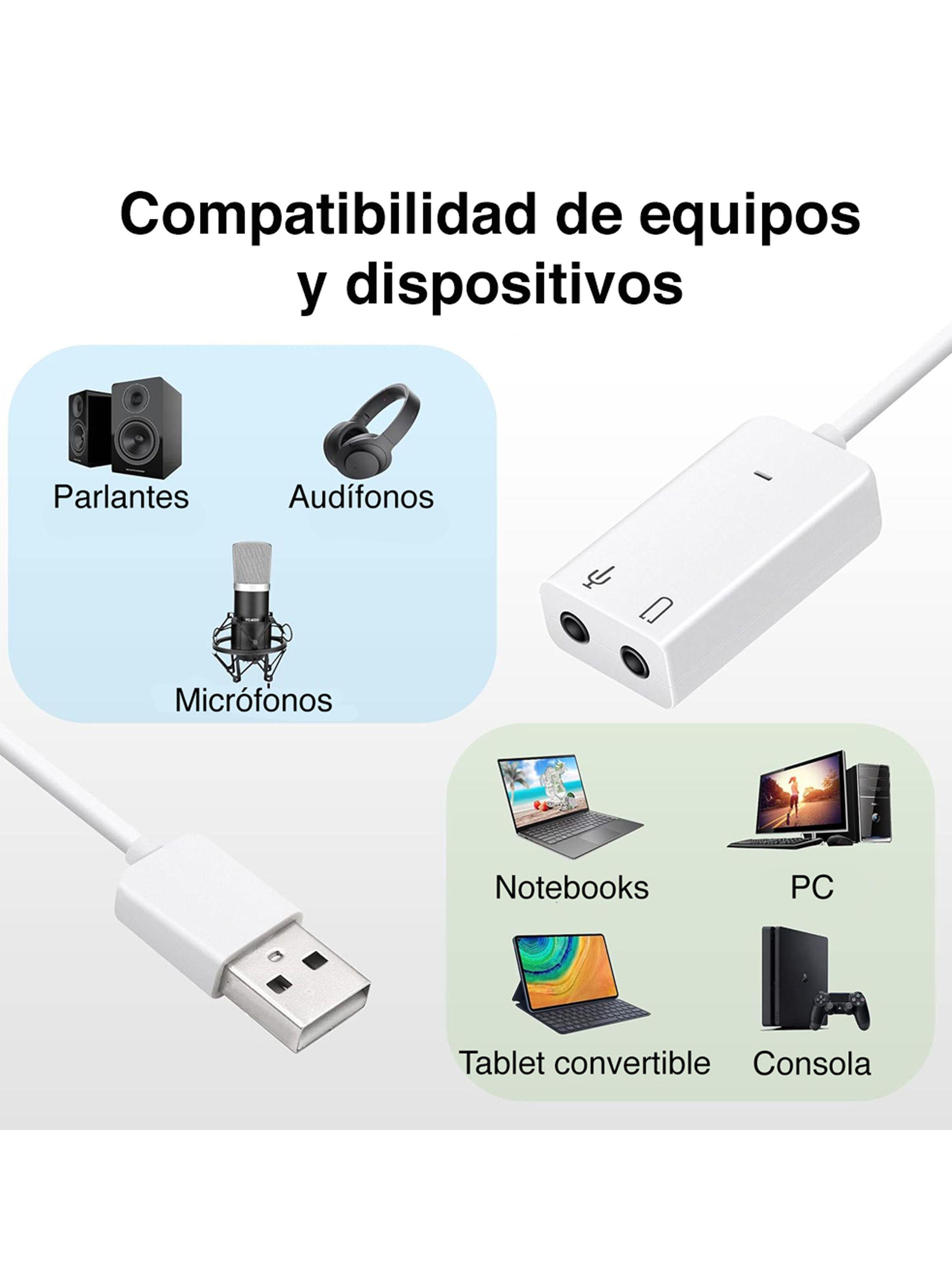 Tarjeta de Sonido USB Interfaz audio USB-4