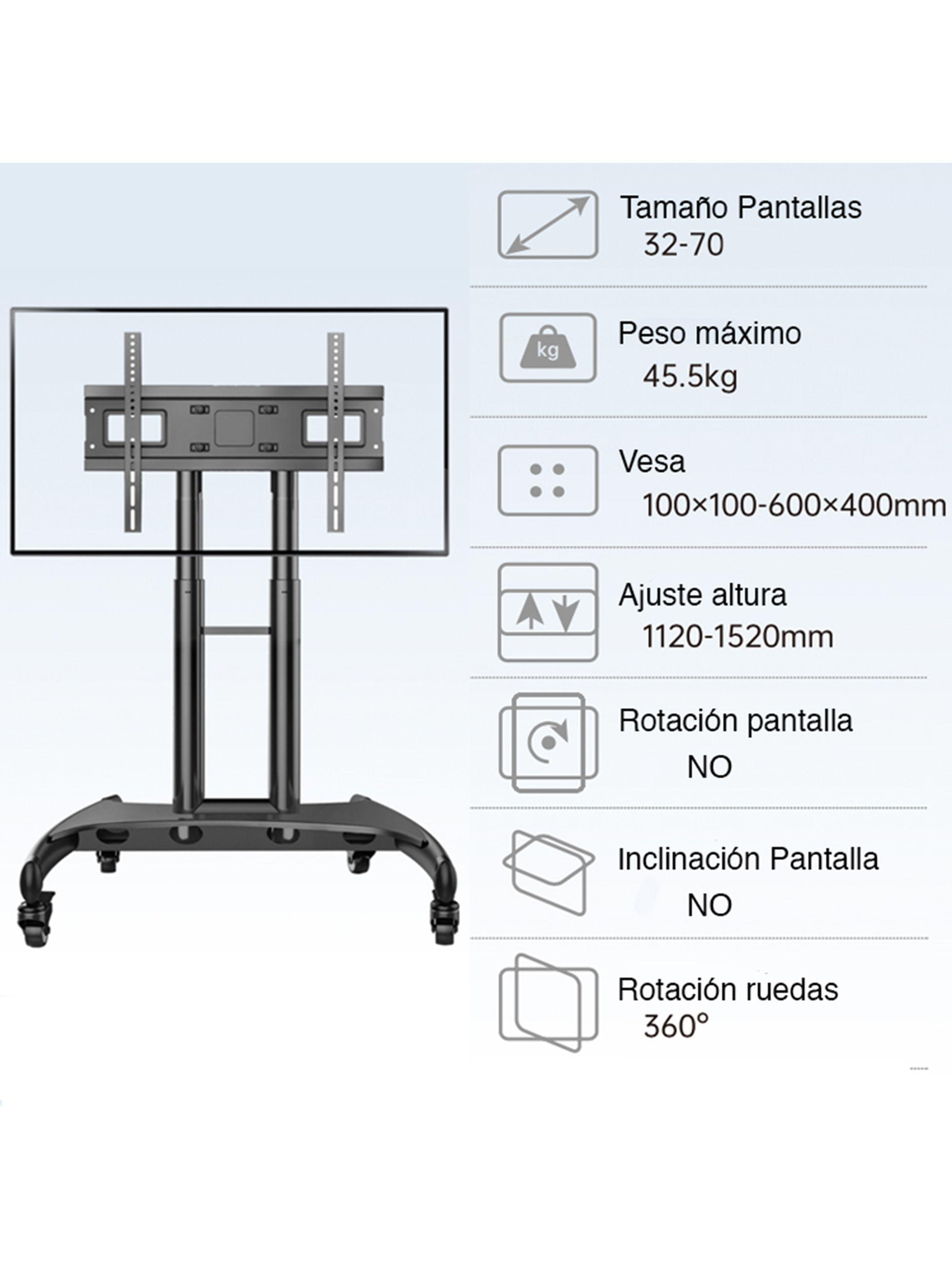 Soporte TV Ruedas pedestal móvil hasta 70 pulgadas-2