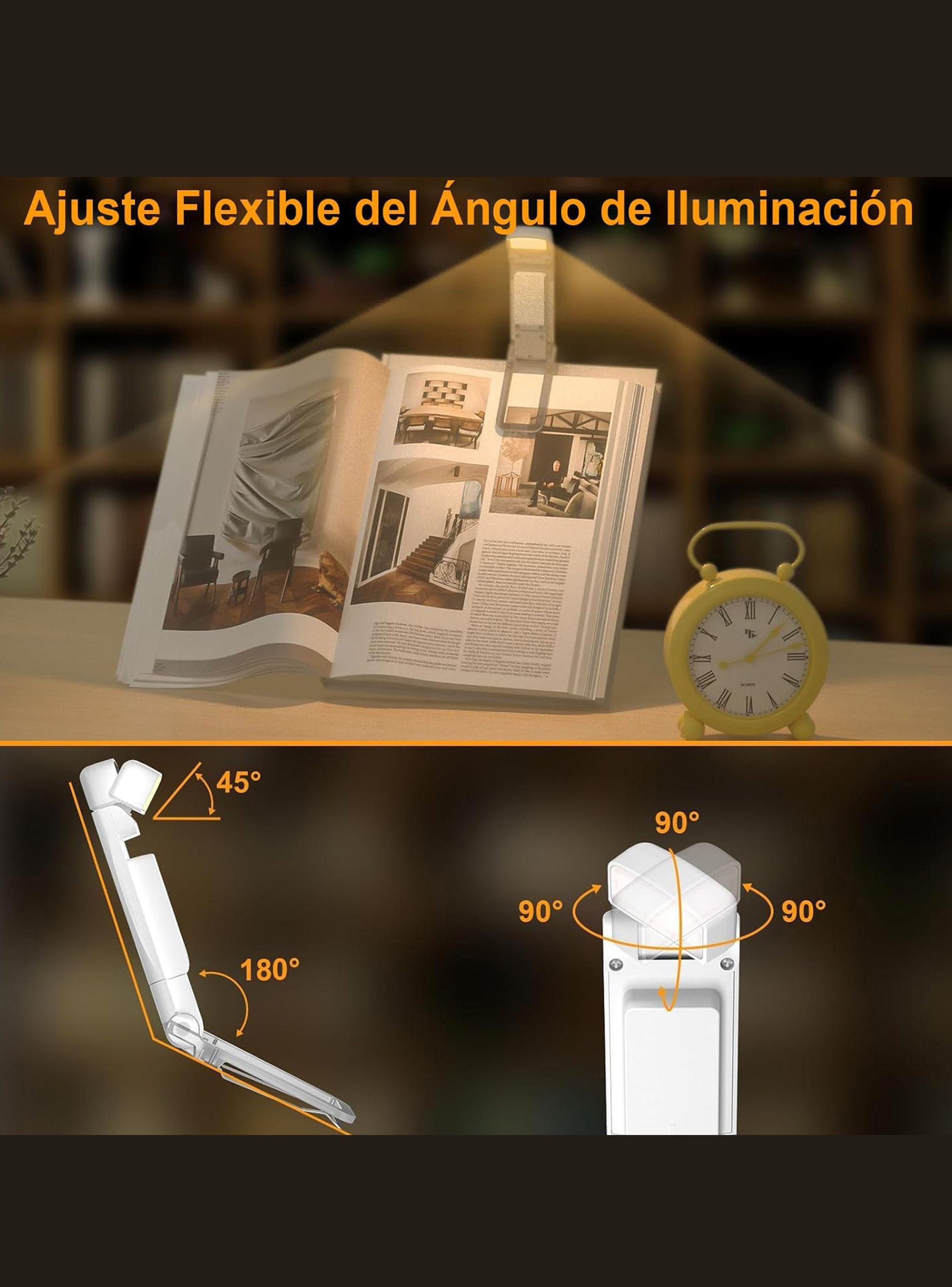 Luz lectura para leer libros cama noche ajustable-3