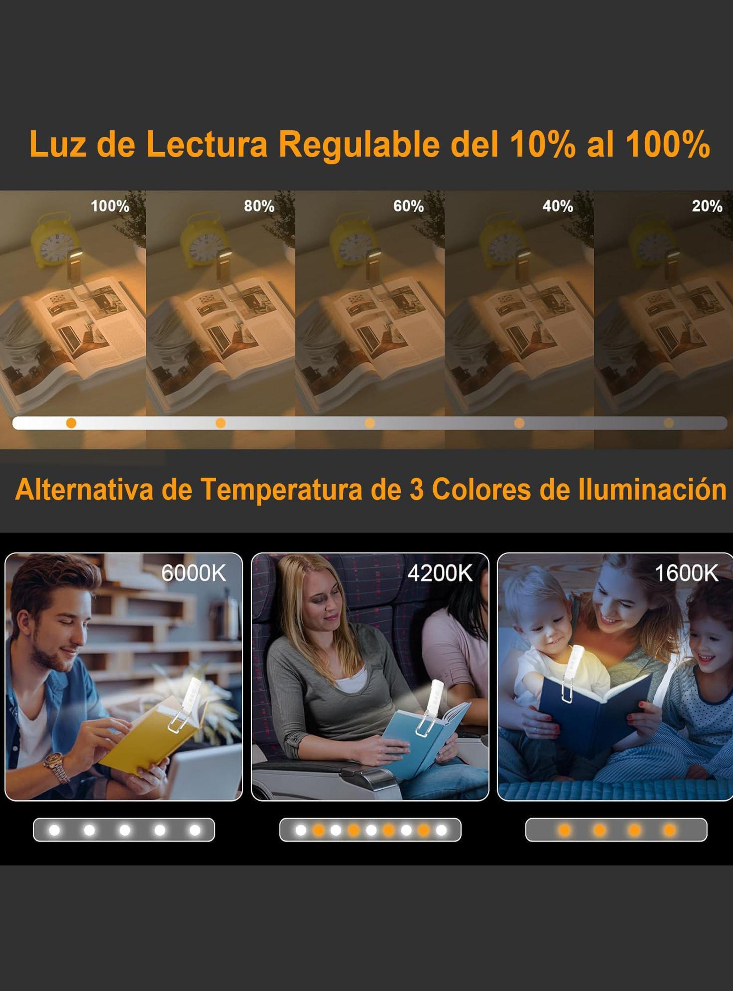 Luz lectura para leer libros cama noche ajustable-4