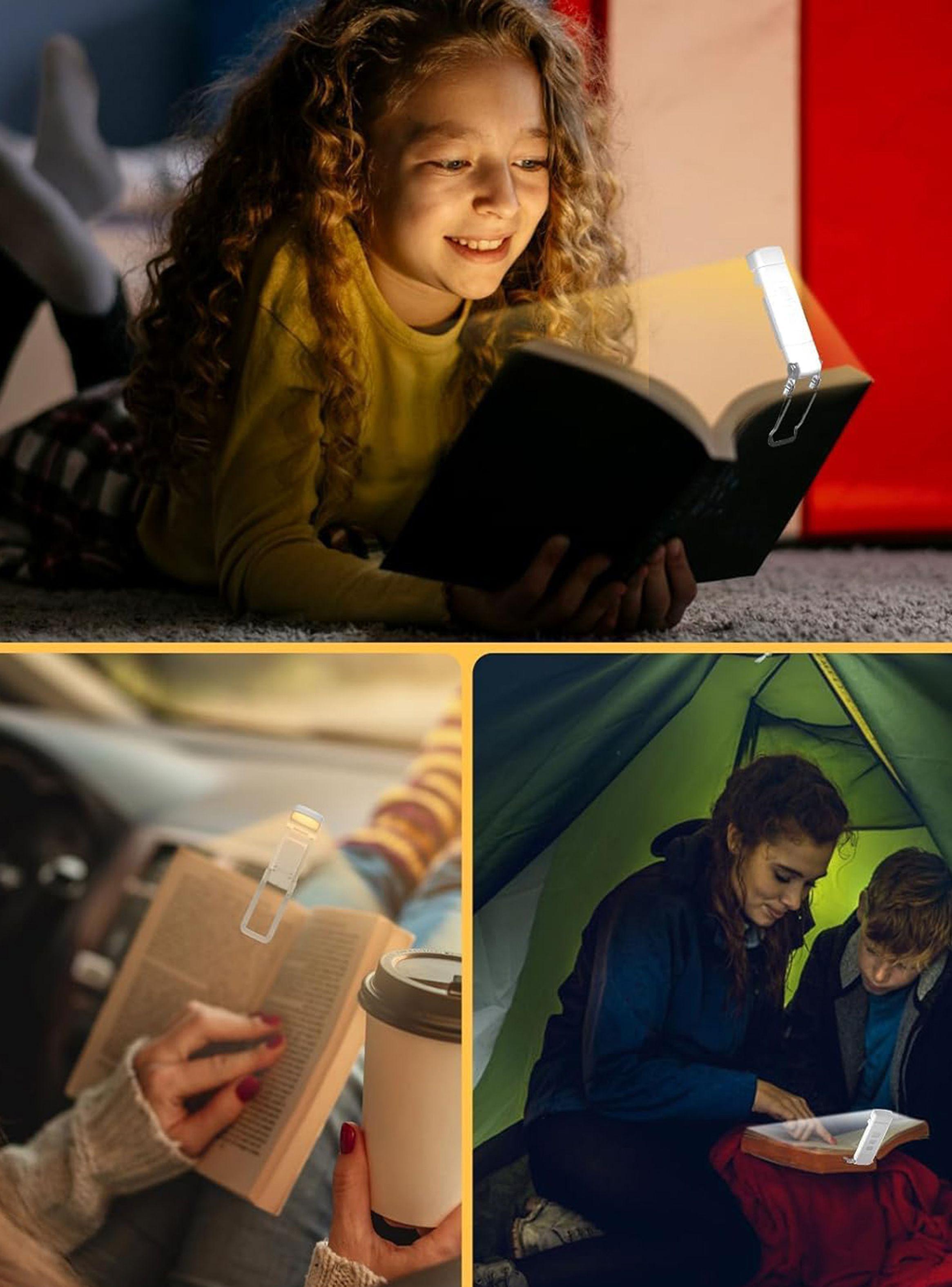 Luz lectura para leer libros cama noche ajustable-5