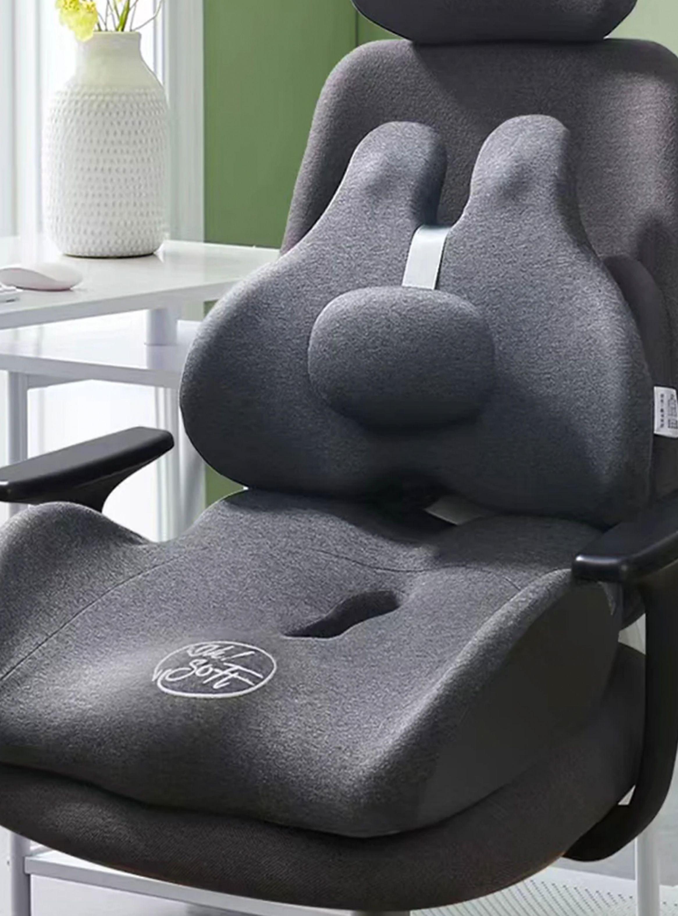 Respaldo lumbar y cojín coxis para silla escritorio-3