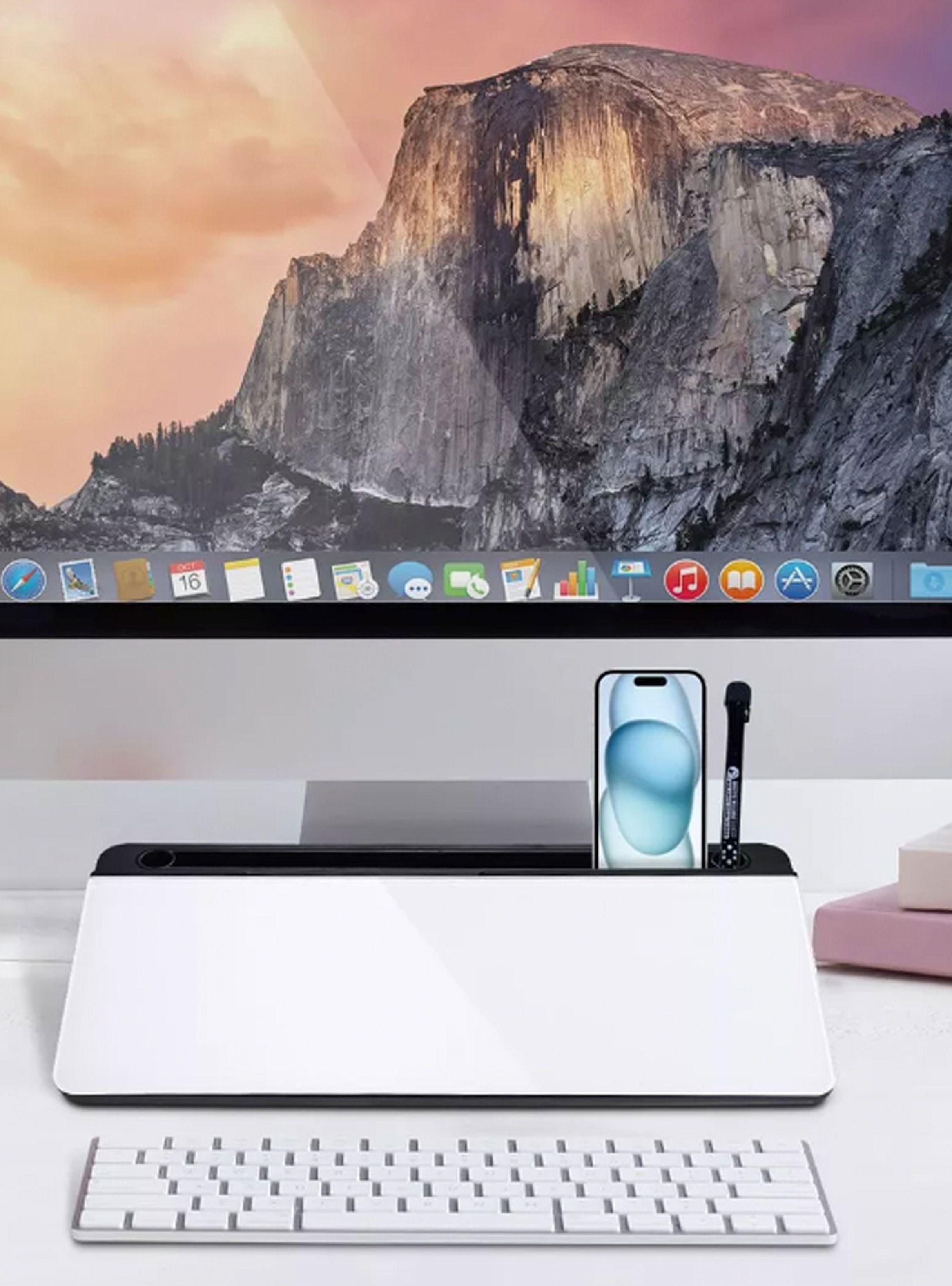 Pizarra de vidrio Escritorio con organizador -1