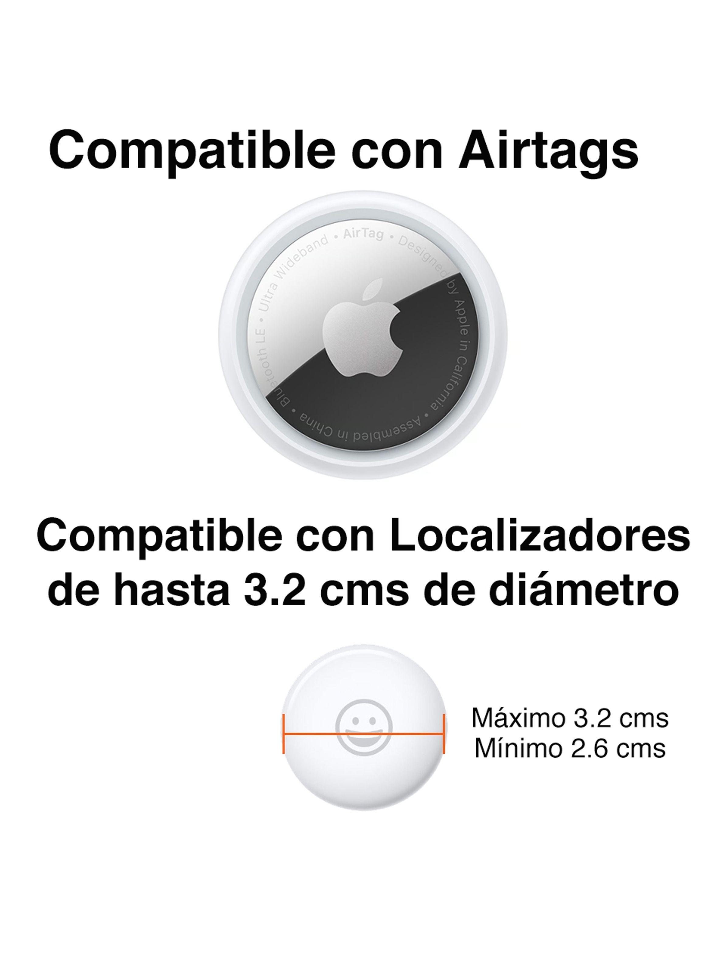 Funda Airtags llavero protector silicona negra-3