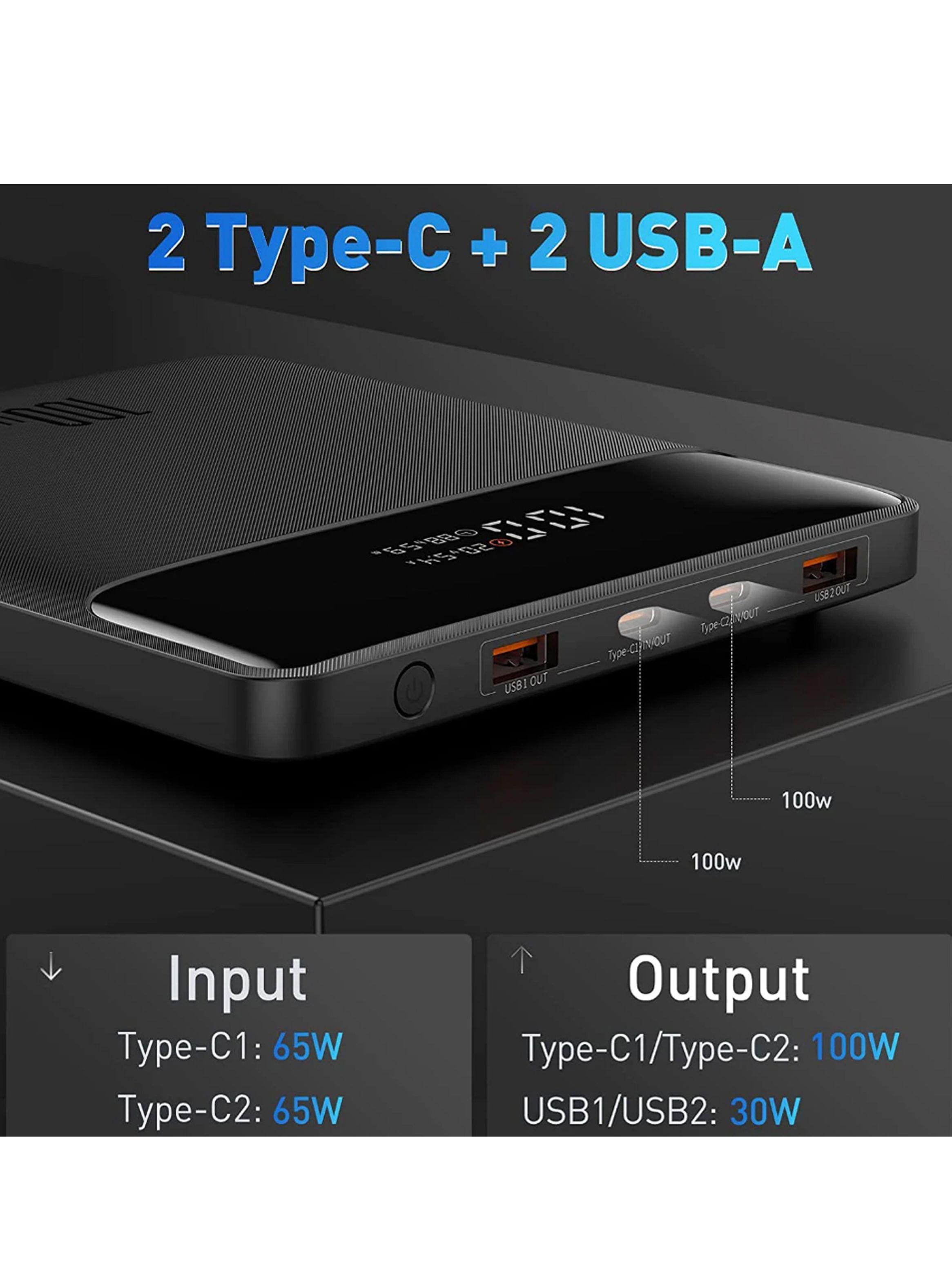 Batería Externa 100W USB C Notebook Mac y celular-4