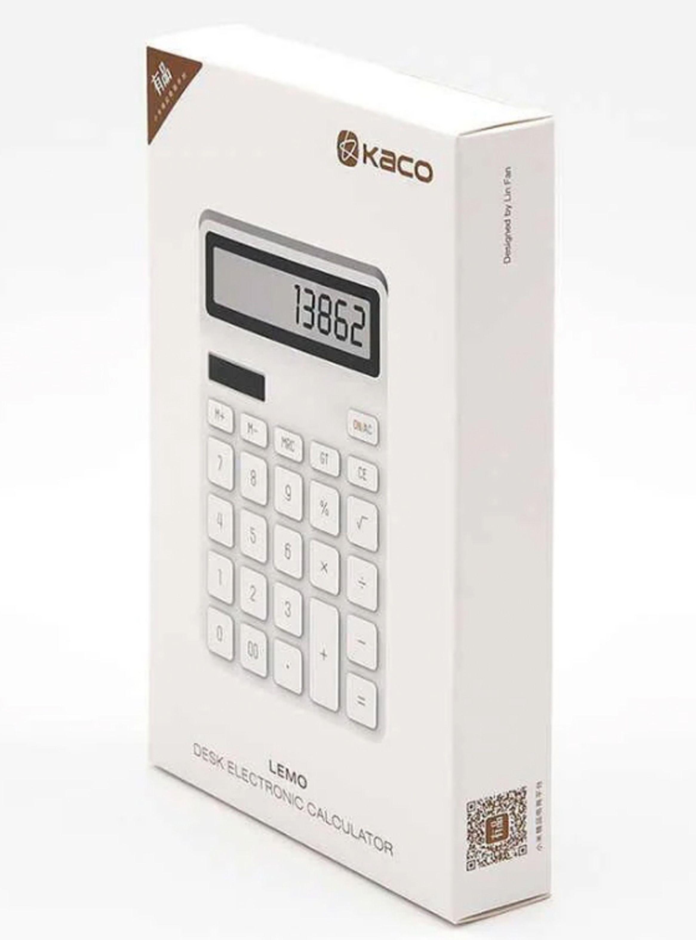 Calculadora blanca 12 digitos de escritorio-5
