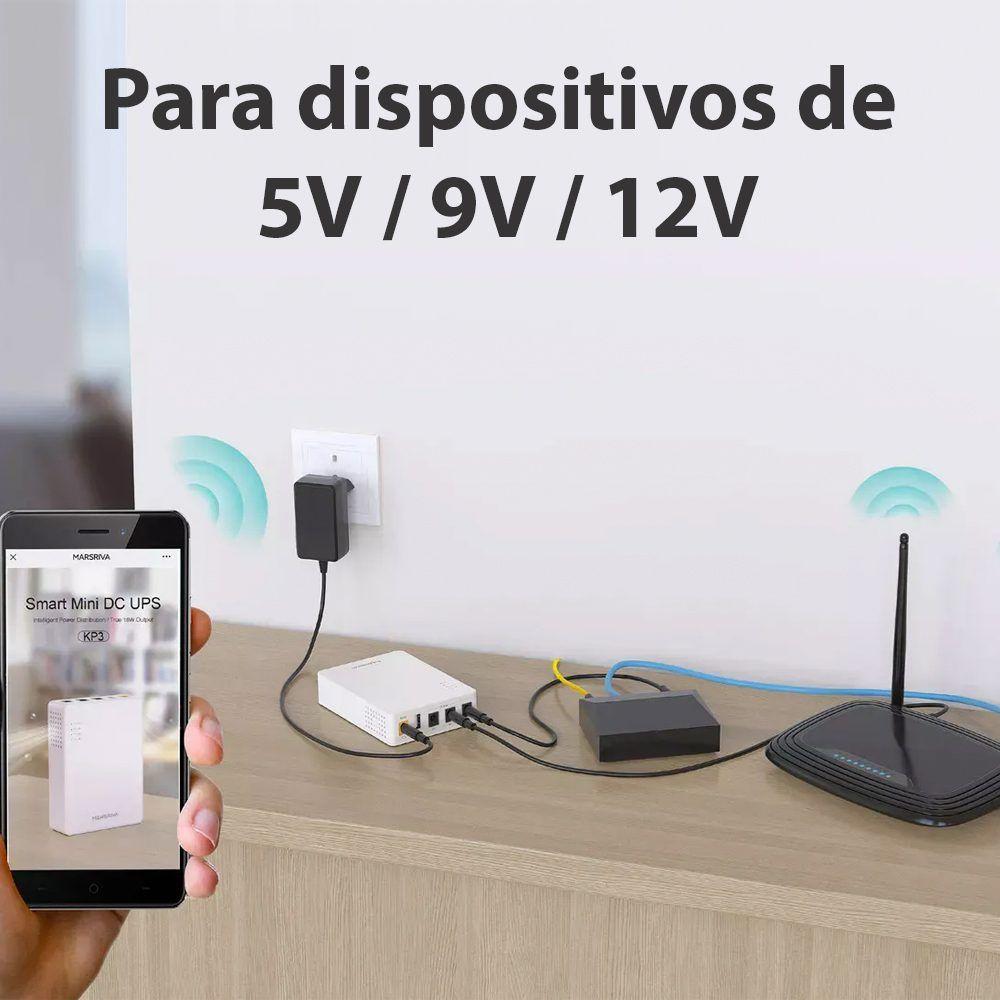 Mini UPS Marsriva KP3 10000mAh 18W para router 5V 9V 12V-2