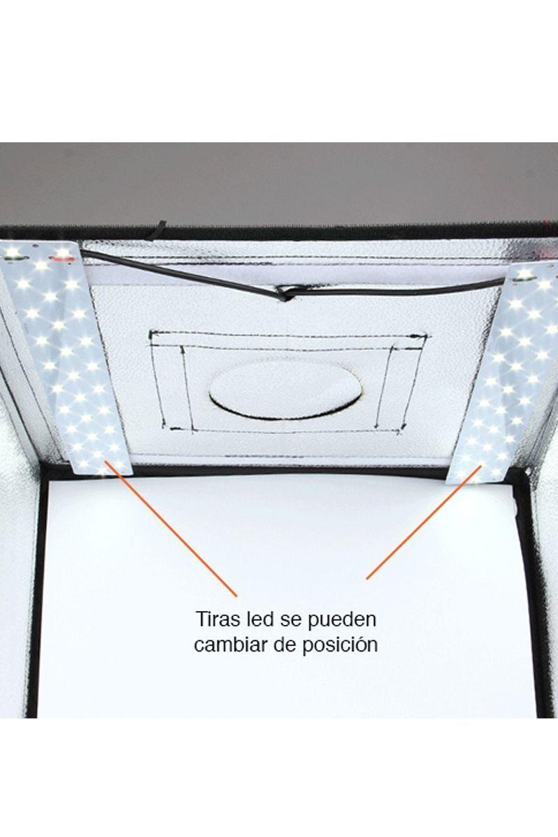 Estudio fotográfico portátil 40 cms con Led USB-5
