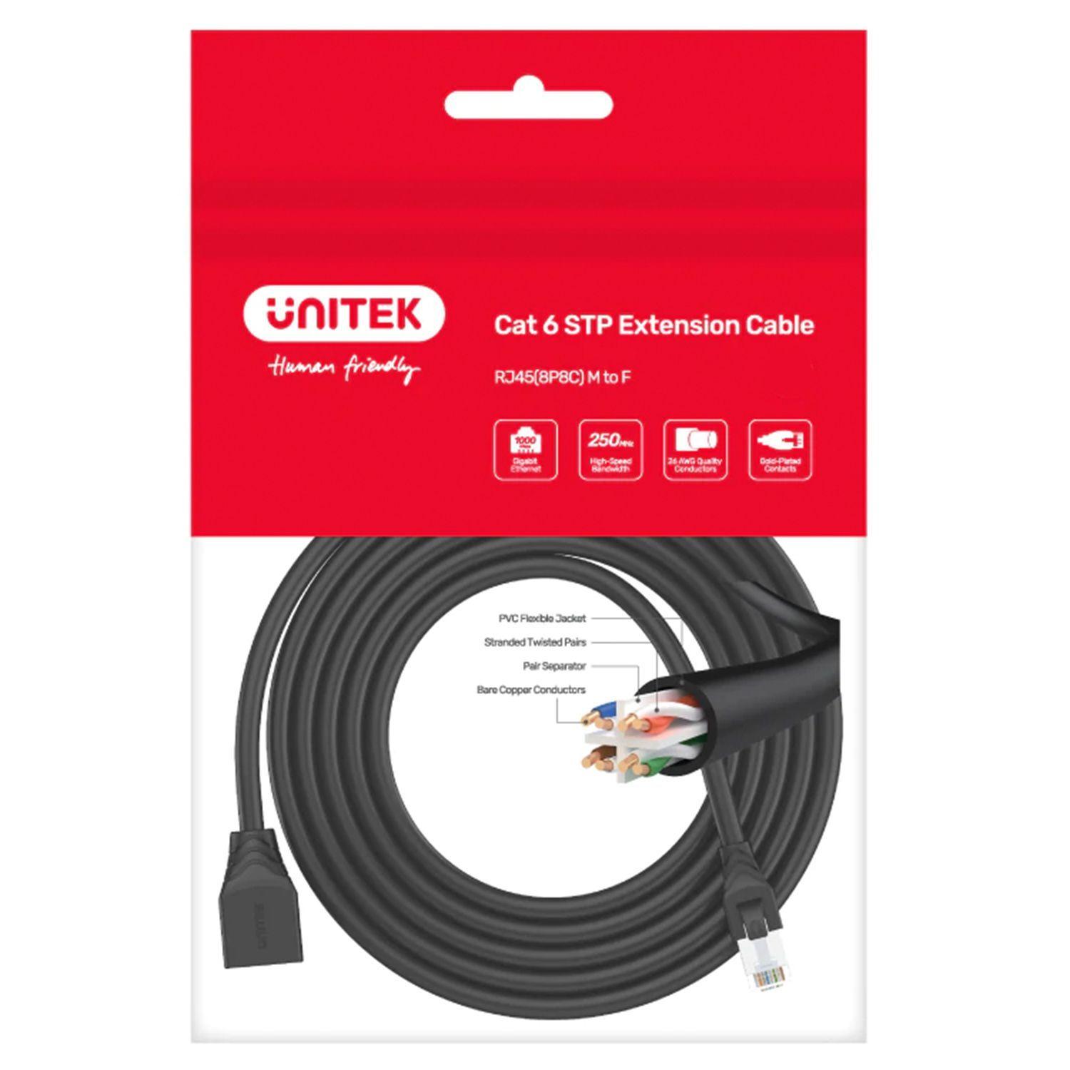 Extensor cable de red cat 6 macho hembra 1 metro-3