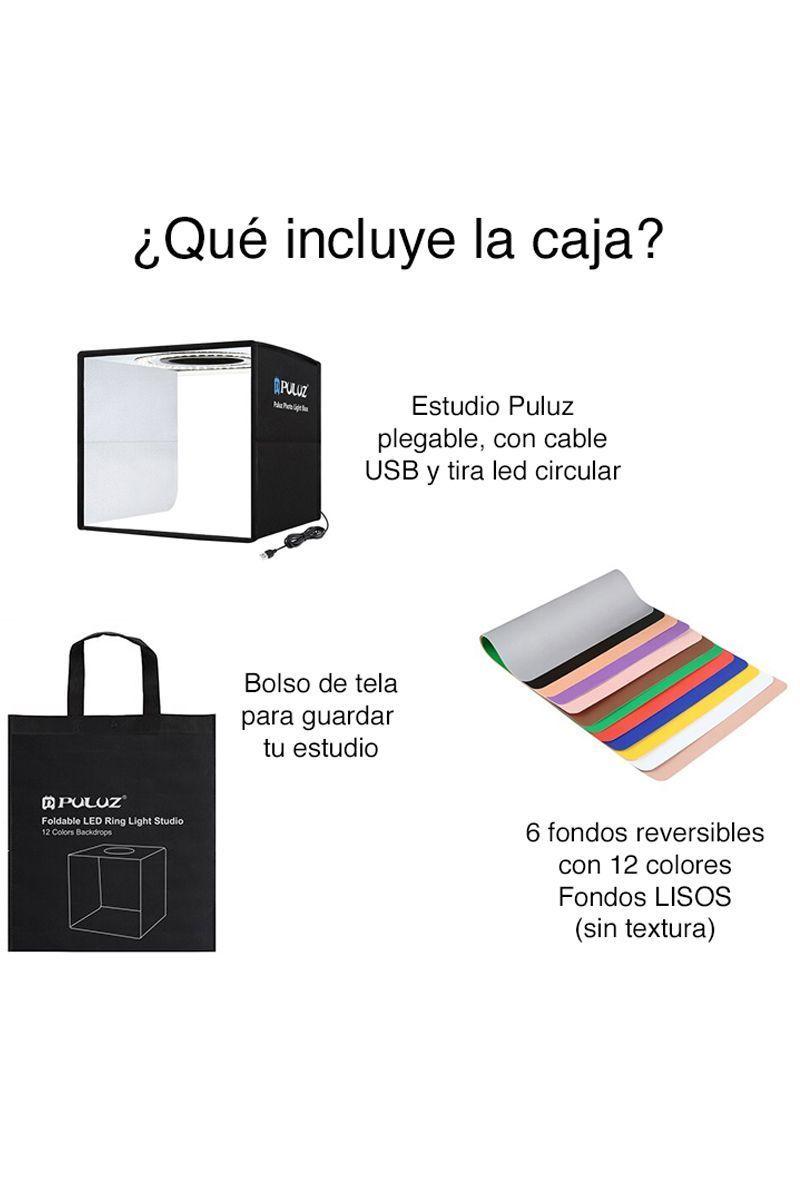 Estudio fotográfico portátil con control de luz 24 cms-4