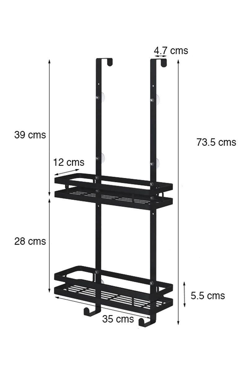 Organizador baño colgante ducha Shower Door con ganchos-4