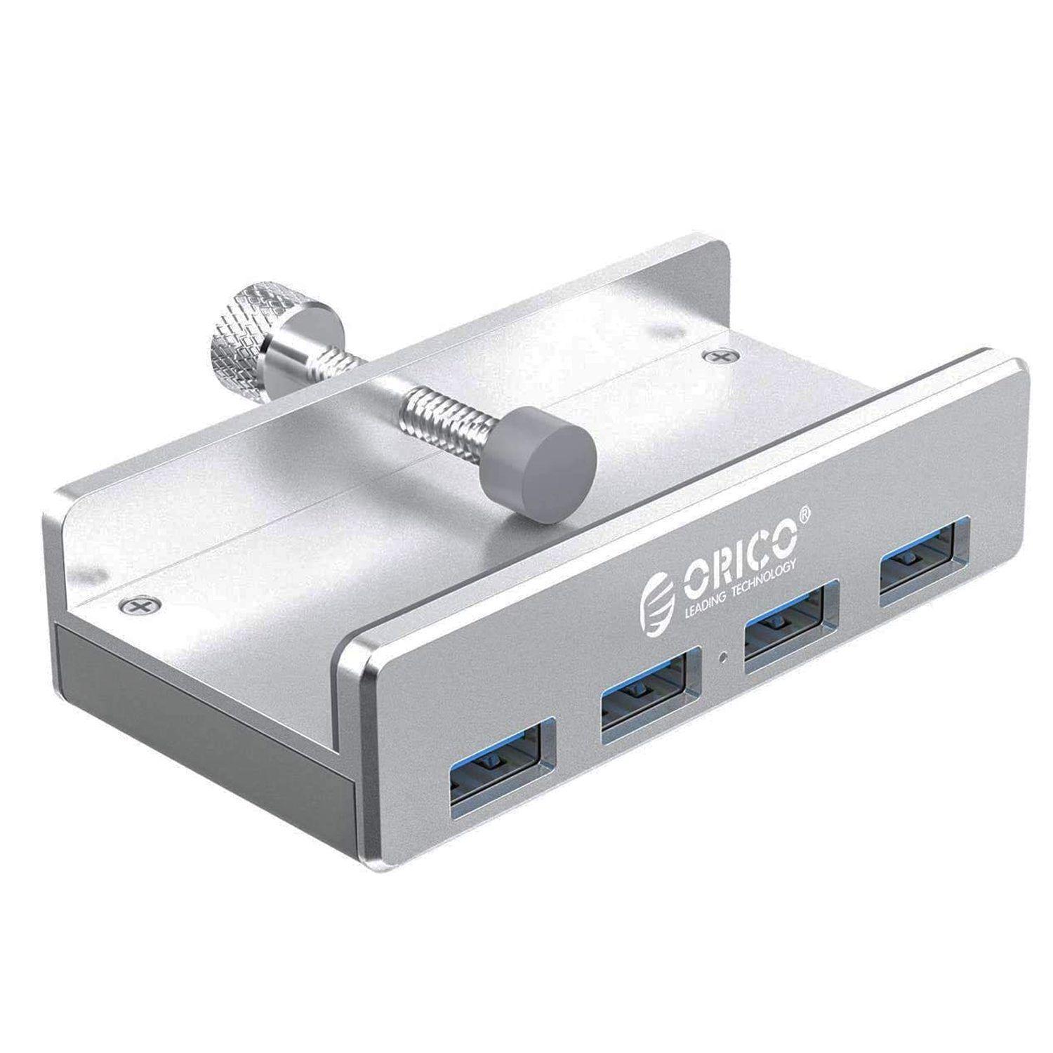 Hub 4 Usb 3.0 Aluminio con prensa plateado-0