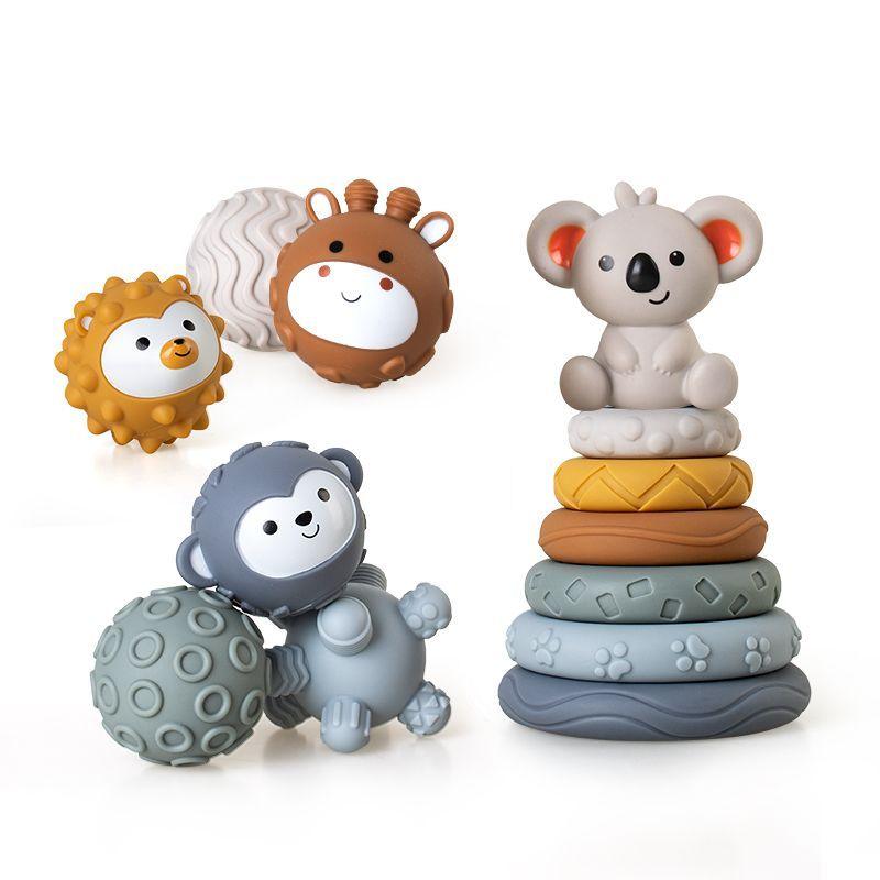 Set Sensorial Koala 13 Piezas – Torre Apilable y Bolas Sensoriales 6M+-0