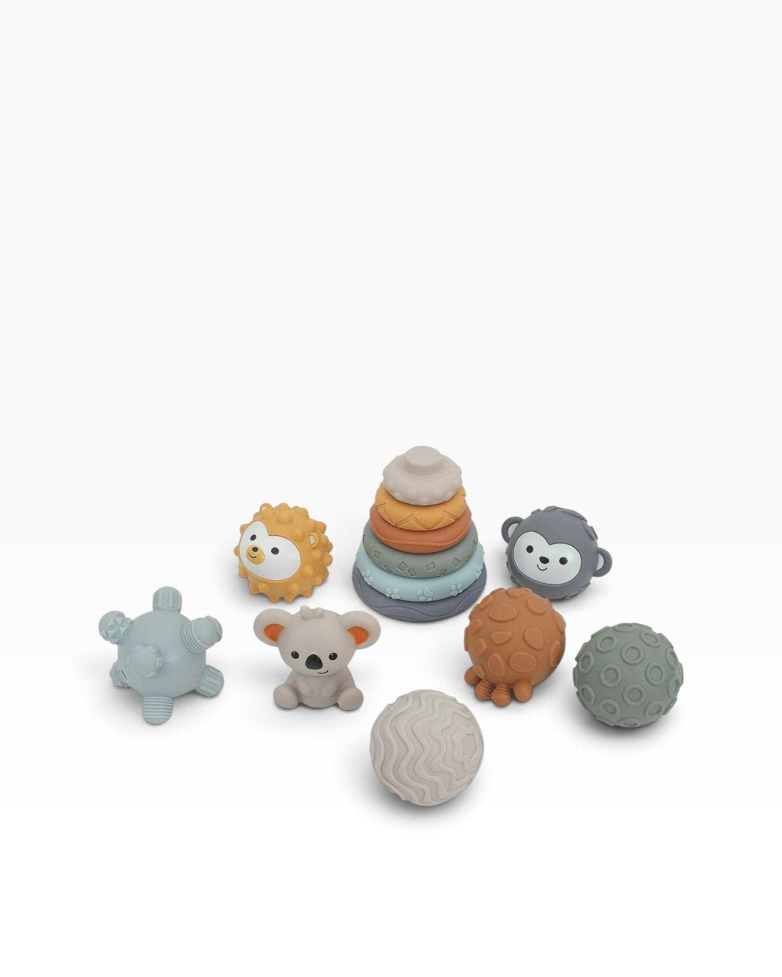 Set Sensorial Koala 13 Piezas – Torre Apilable y Bolas Sensoriales 6M+-2