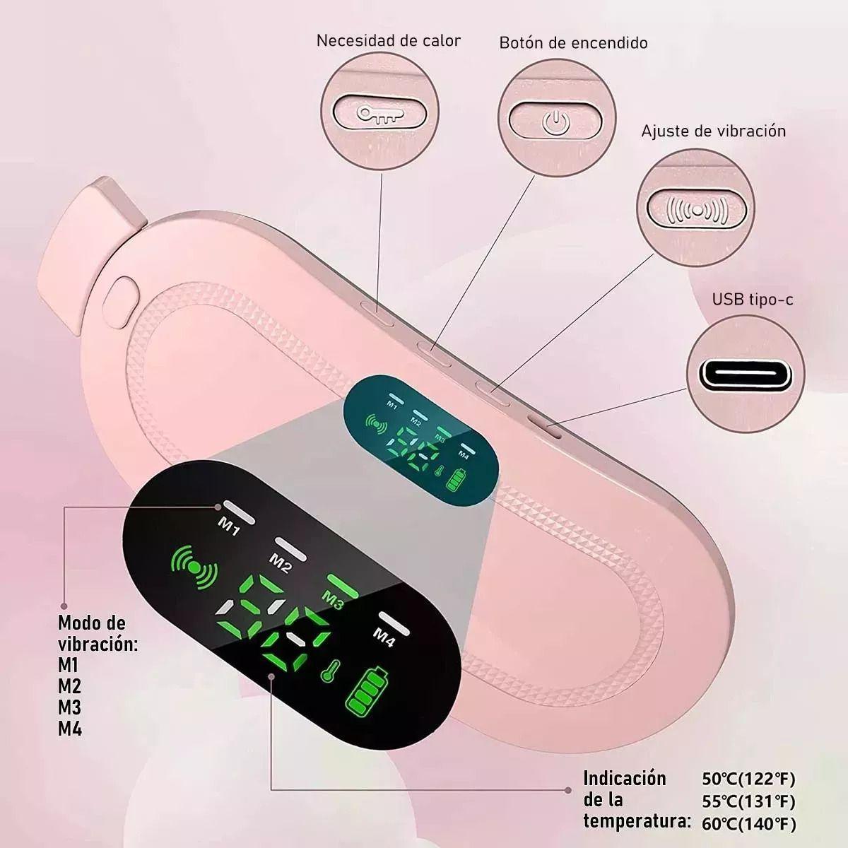 Masajeador - Almohadilla Térmica Portátil Recargable Cólicos Menstruales -6