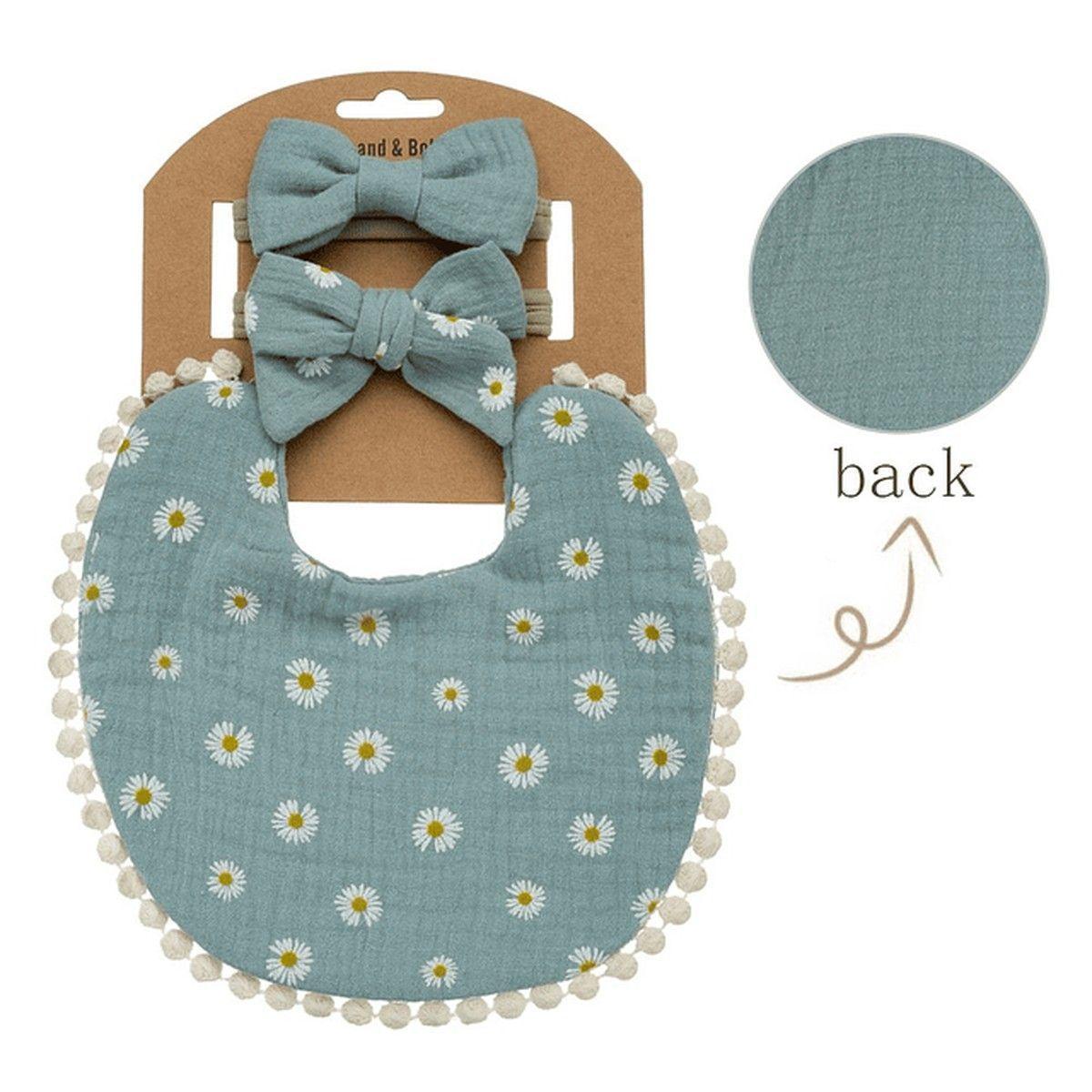 Set de 7 Baberos Reversibles 14 Cintillos a Juego-1