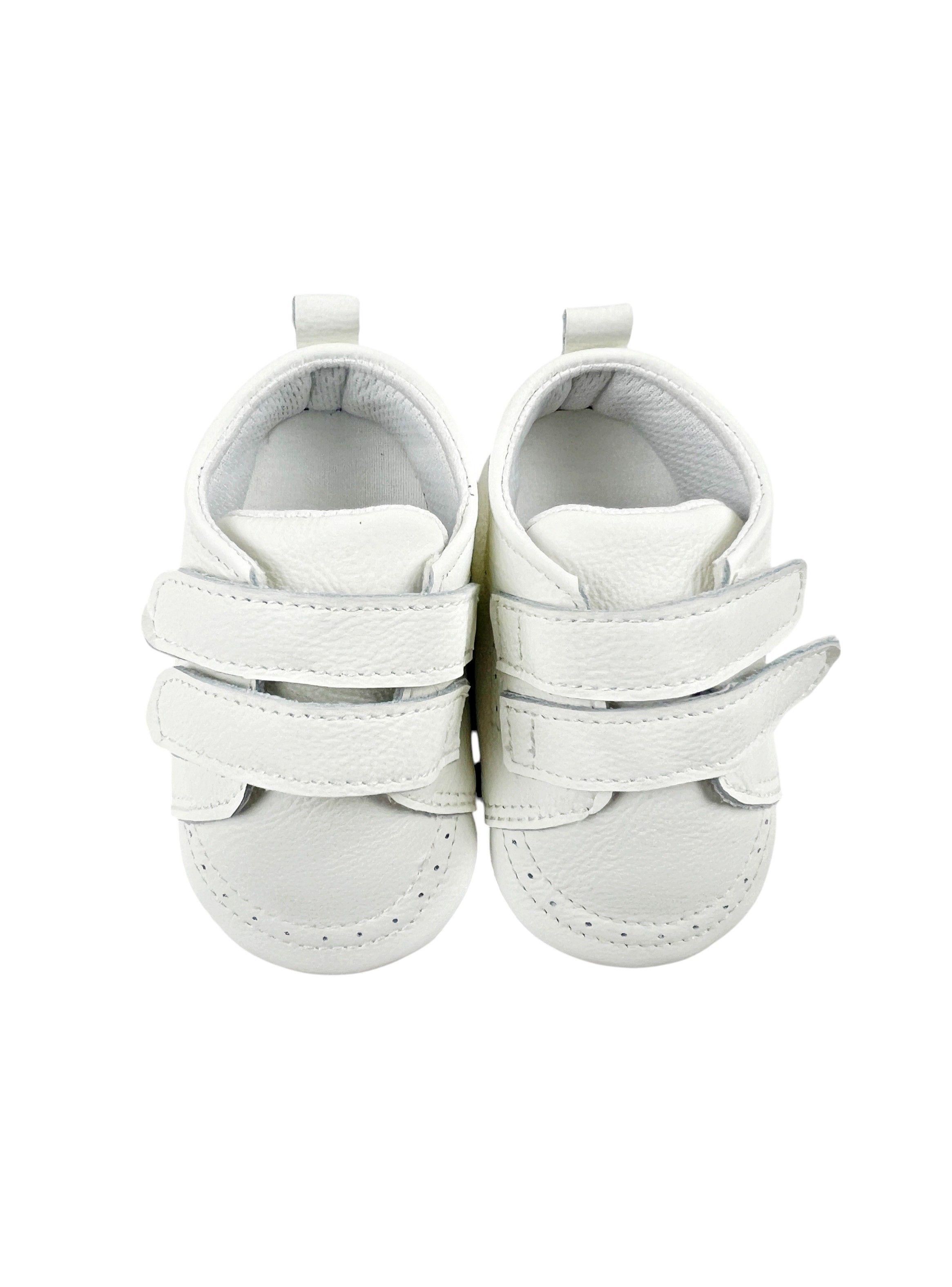 Zapatos Bebé Cuero Blanco Primeros Pasos-1