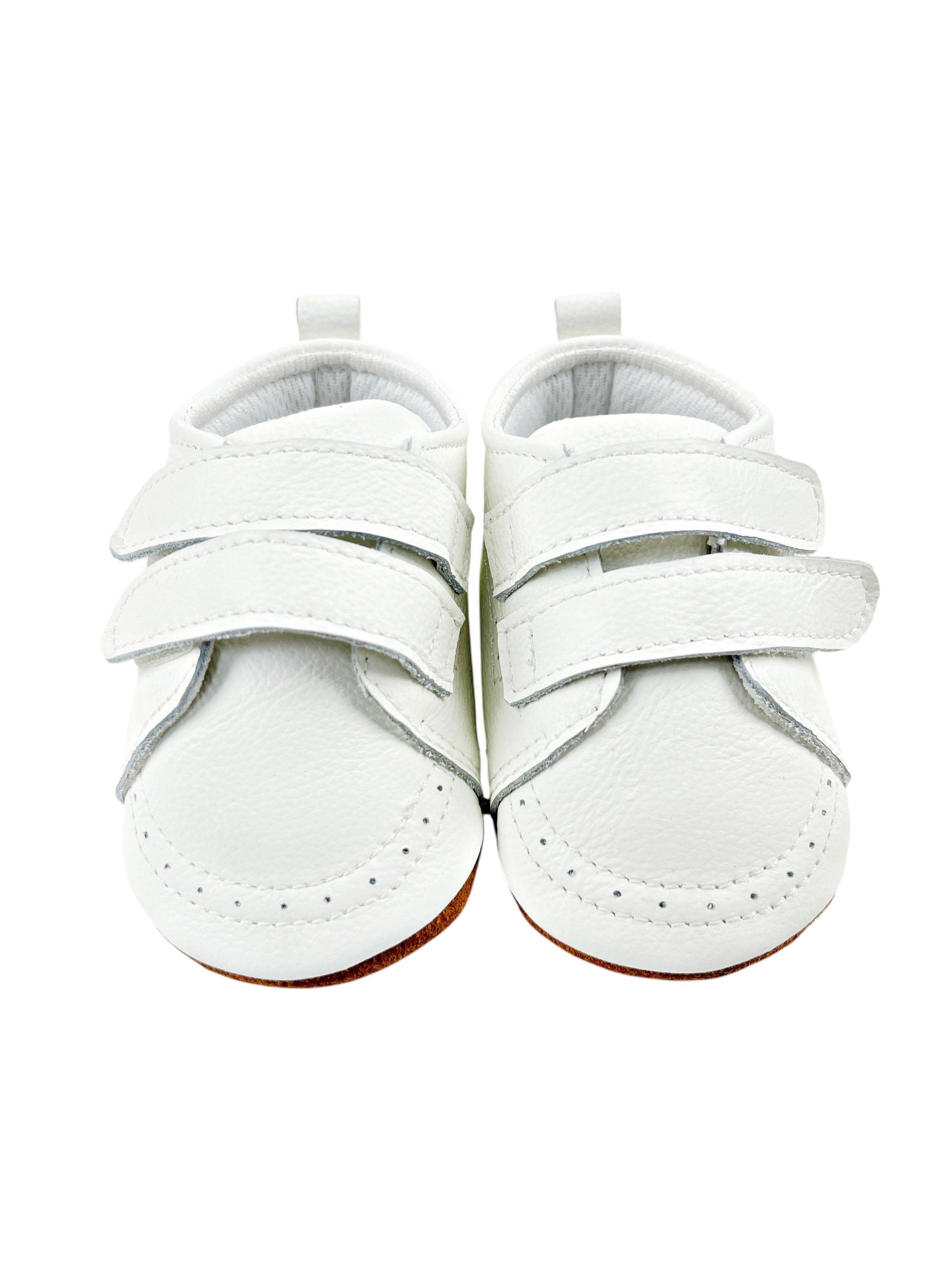 Zapatos Bebé Cuero Blanco Primeros Pasos-2