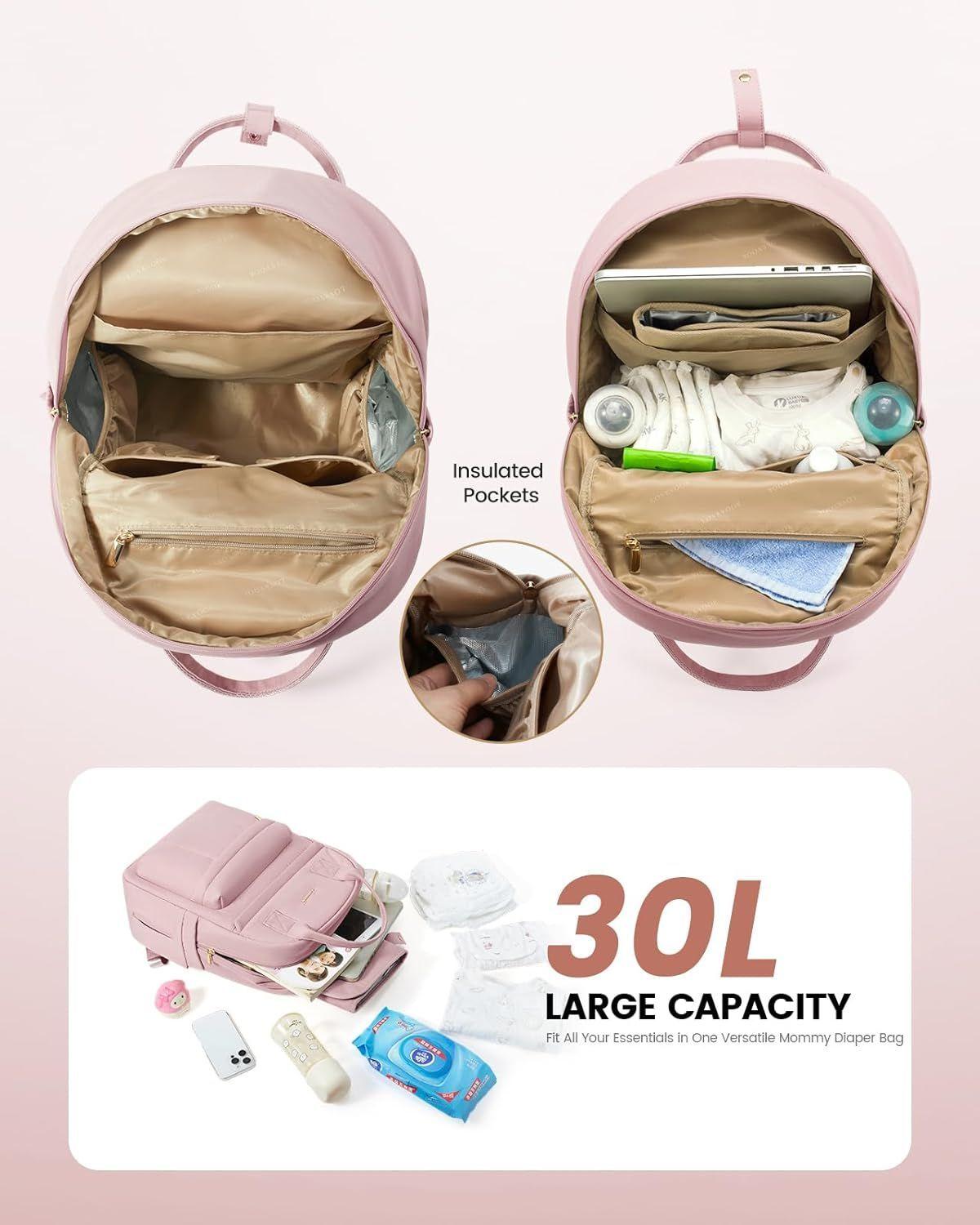 Mochila Maternal 30L Rosa-2