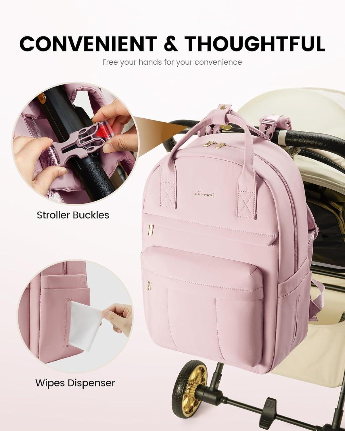 Mochila Maternal 30L Rosa-3