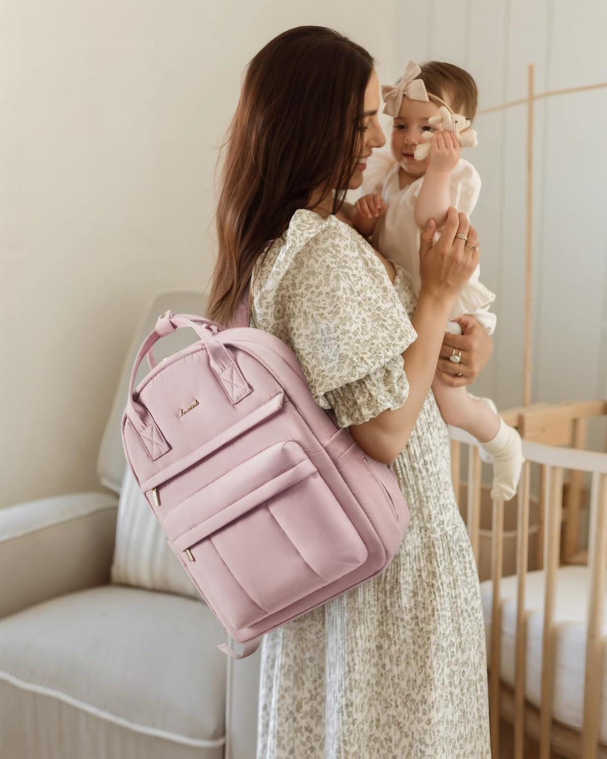 Mochila Maternal 30L Rosa-5