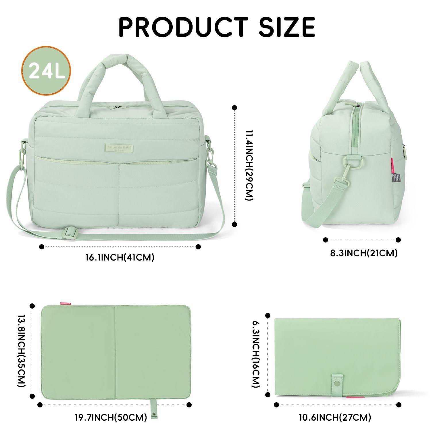 Bolso Maternal Impermeable 24L con Cambiador y Bolsillo Térmico-2