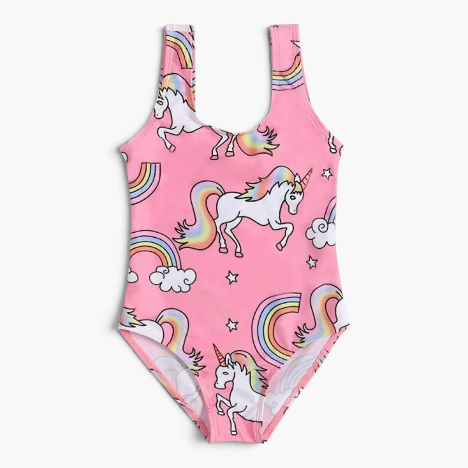Traje de Baño Niña Diseños Cisnes Unicornios Caballitos de mar-0
