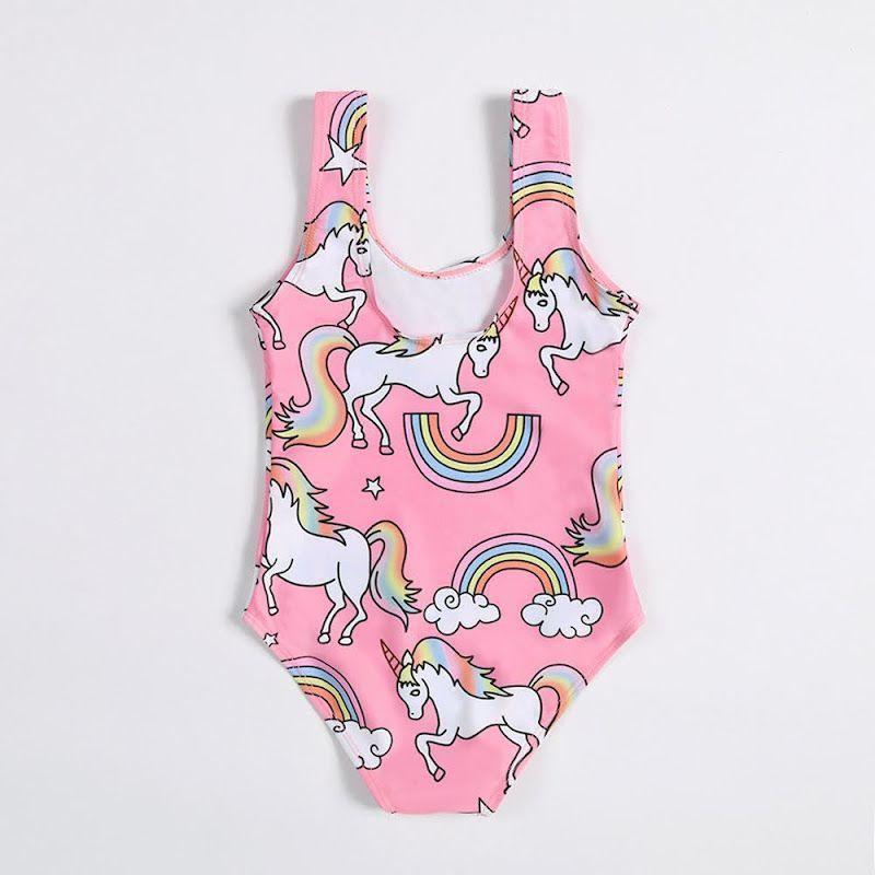 Traje de Baño Niña Diseños Cisnes Unicornios Caballitos de mar-1