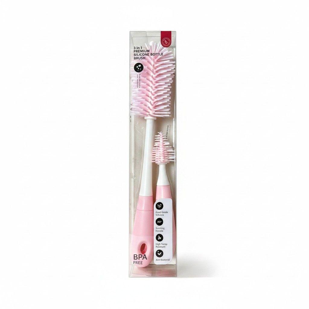 Set 3 Cepillos de Silicona para Mamaderas Libre de BPA-0