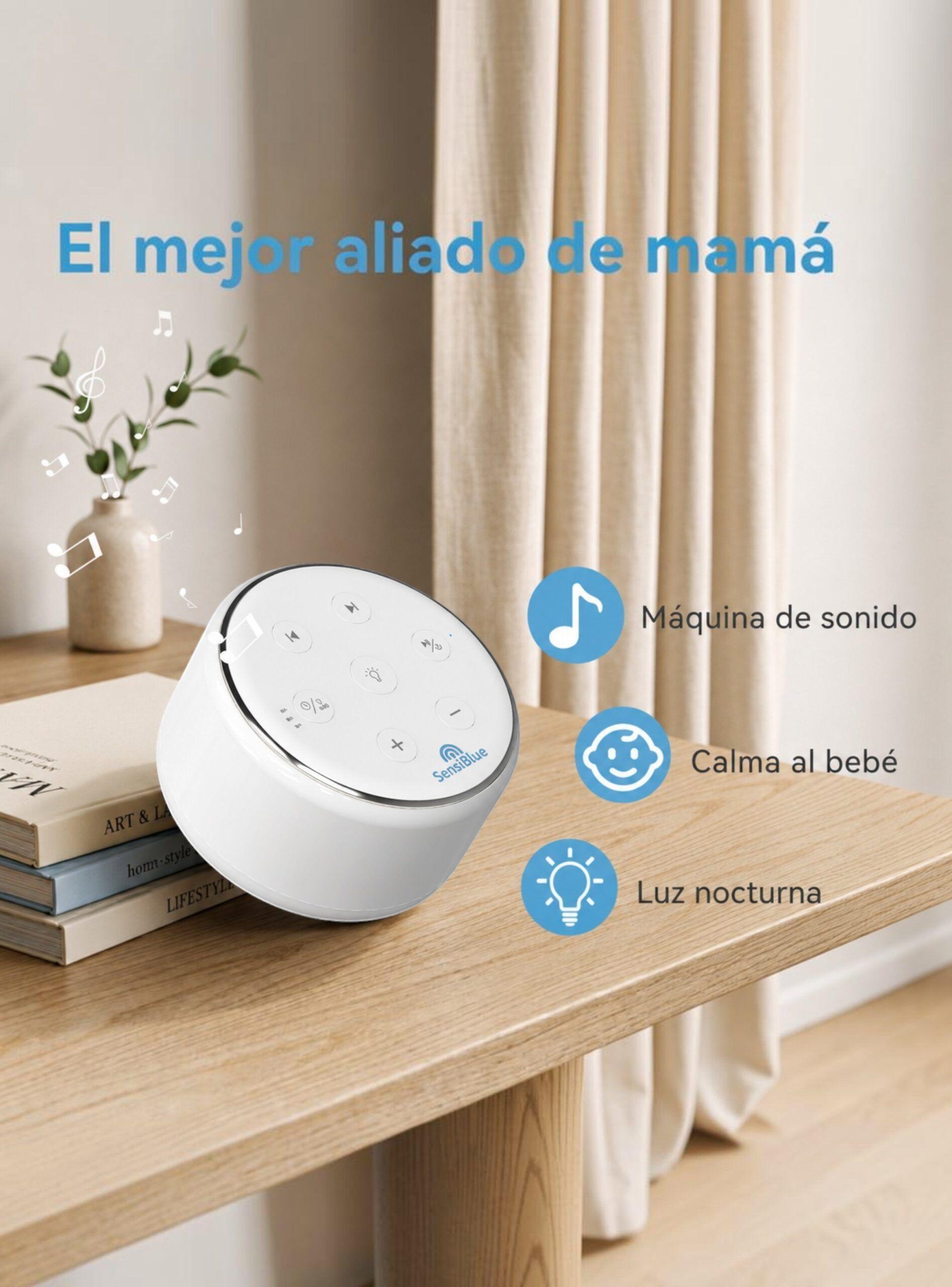 Máquina de Ruido Blanco y Luz Nocturna para Bebé-5