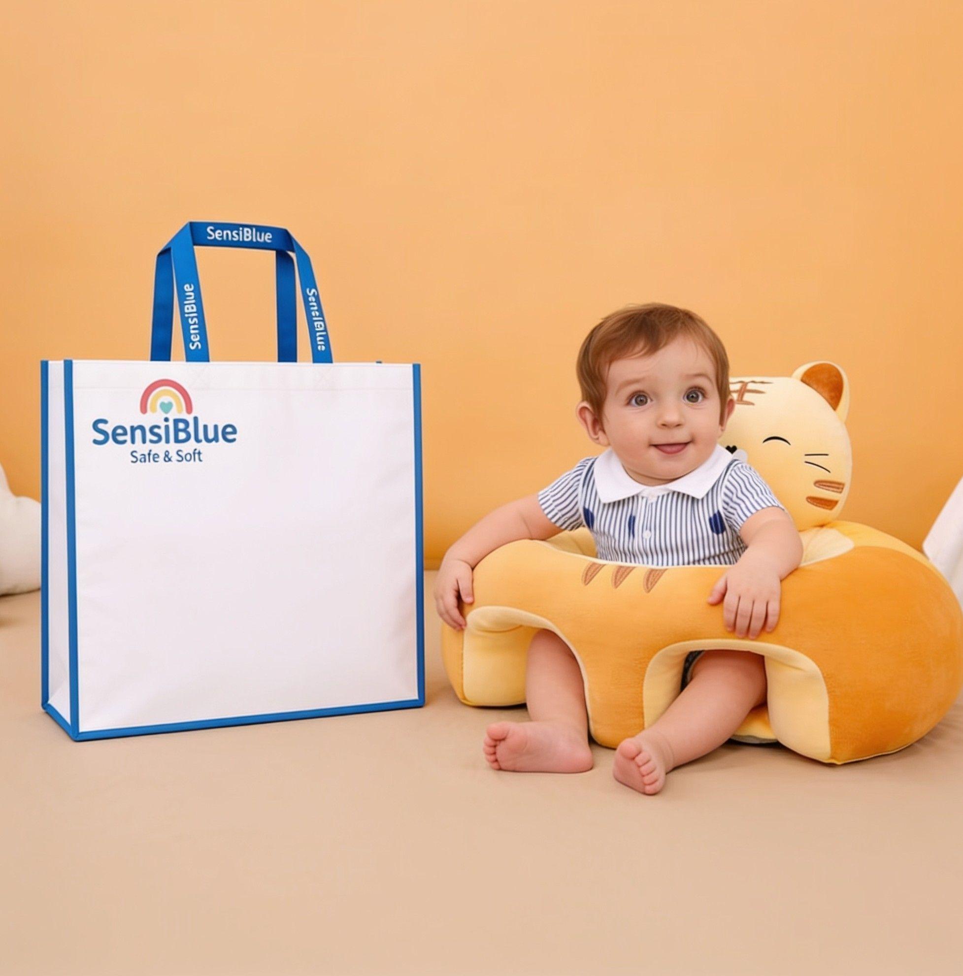 Sofá de Aprendizaje para Bebés Cómodo y Seguro Bebé Tigre-2