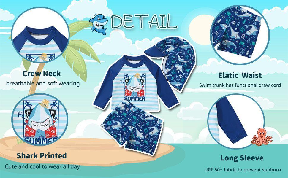 Traje de Baño Niño 3 Piezas Tiburón SensiBlue-4